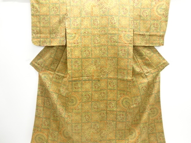 JAPANESE KIMONO / KOMON / UNUSED / FLOWER & BIRD